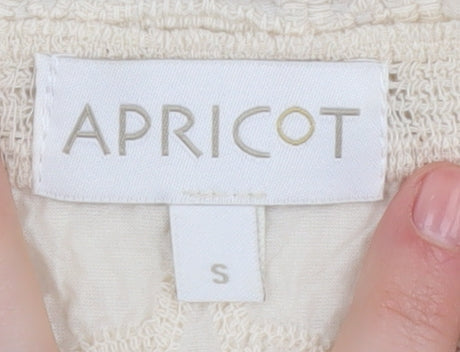 Apricot Women's Beige Crochet Cape Jumper Size S