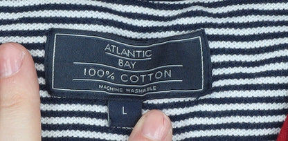 Atlantic Bay Men's Red Polo Shirt L Cotton