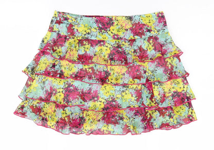 Jane Norman Women's Multicoloured Floral Skirt Size 10