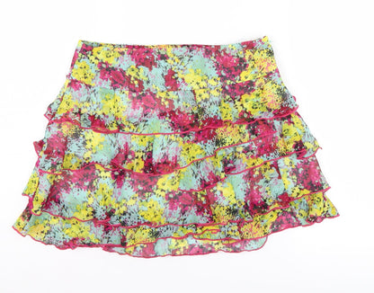 Jane Norman Women's Multicoloured Floral Skirt Size 10
