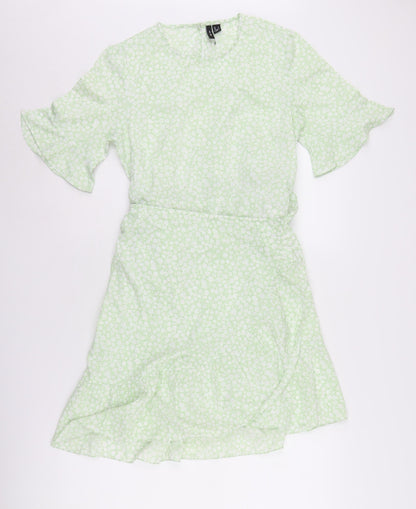 Vero Moda Women's Green Floral A-Line Dress - S