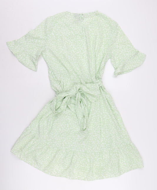 Vero Moda Women's Green Floral A-Line Dress - S