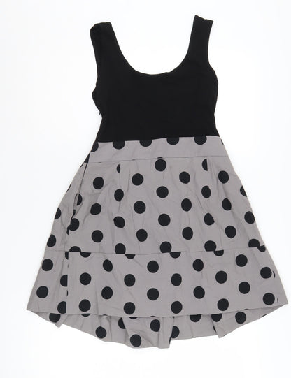 Next Women's Black Polka Dot Fit & Flare Dress, Size 14