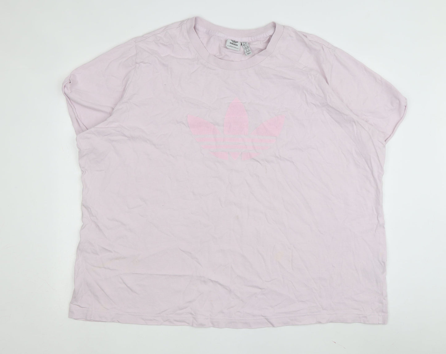 Womens UK Size 3XL adidas Pink Basic T-Shirt
