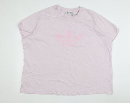 Womens UK Size 3XL adidas Pink Basic T-Shirt