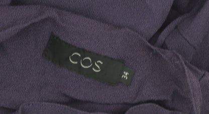 COS Women's Purple Cowl Neck Shift Dress Size 6