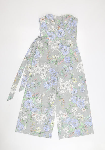 H&M Women's Multicoloured Floral Jumpsuit Size 4