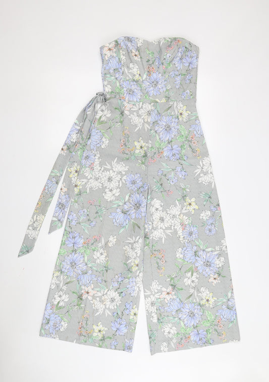 H&M Women's Multicoloured Floral Jumpsuit Size 4