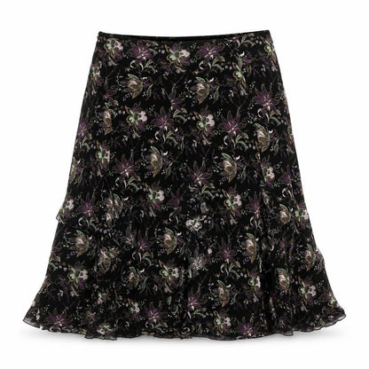 Marks & Spencer Floral A-Line Dress Women Black 14