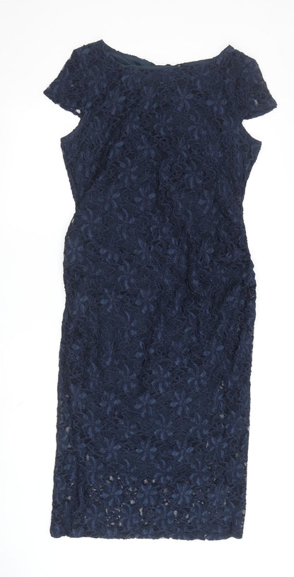 Dorothy Perkins Maternity Blue Sheath Dress Size 14