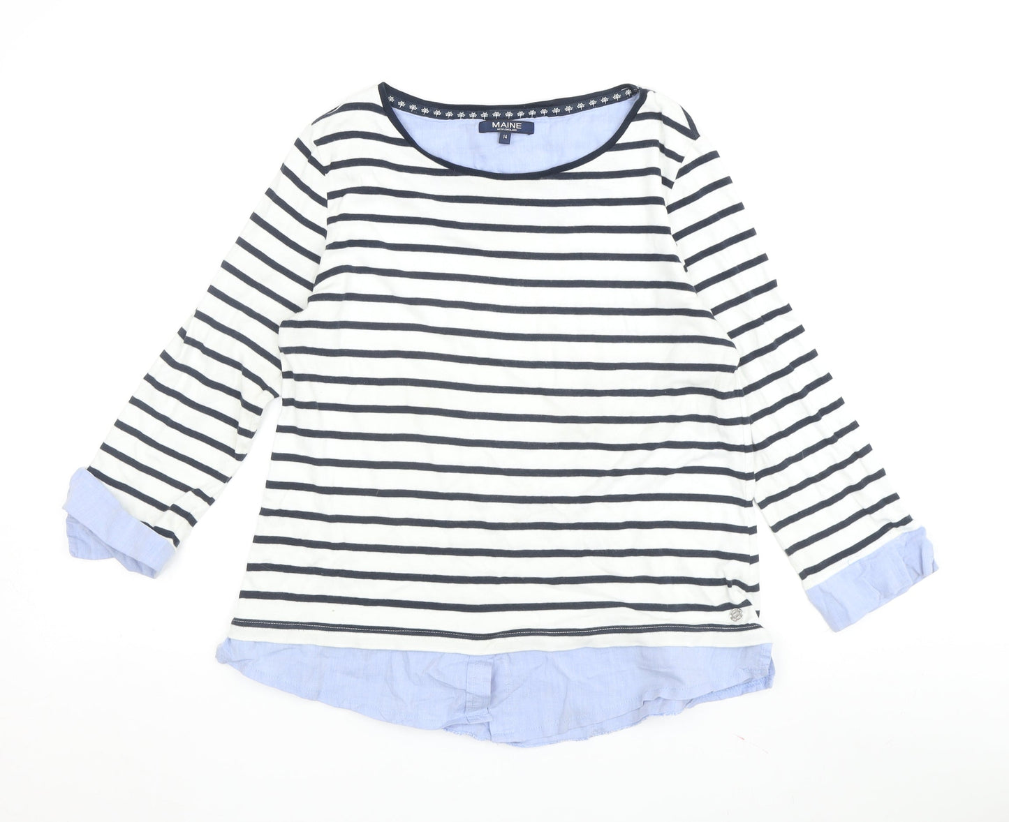 Maine New England Women's Striped T-Shirt Size 14