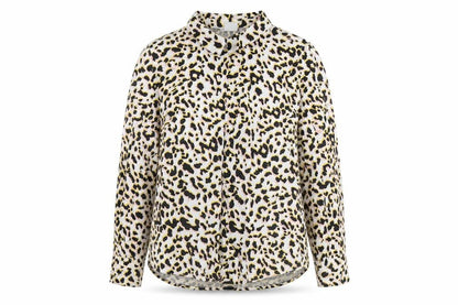ICHI Women's Multicoloured Animal Print Blouse Size 8