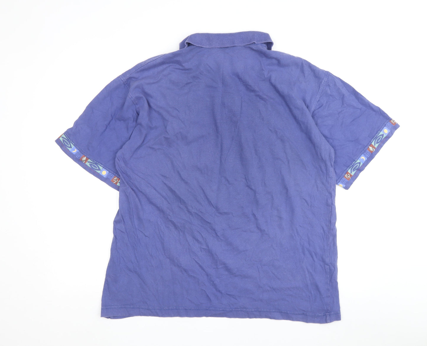 New Zealand Says Men's Purple Polo Shirt Size M