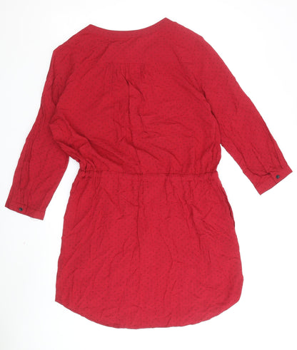 Gap Women's Red M Shirt Dress with Button Accents