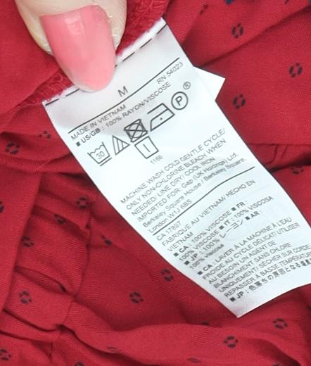 Gap Women's Red M Shirt Dress with Button Accents