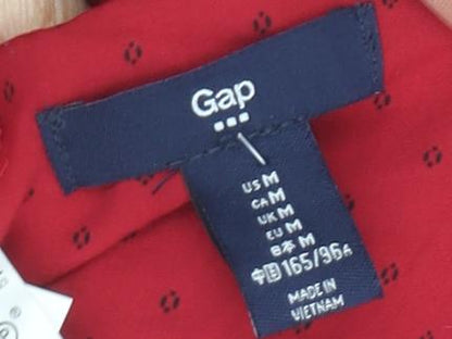 Gap Women's Red M Shirt Dress with Button Accents