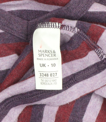 Womens UK Size 10 Marks and Spencer Multicoloured Jersey T-Shirt