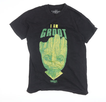 Marvel Men's Black Groot Graphic T-Shirt, Size S
