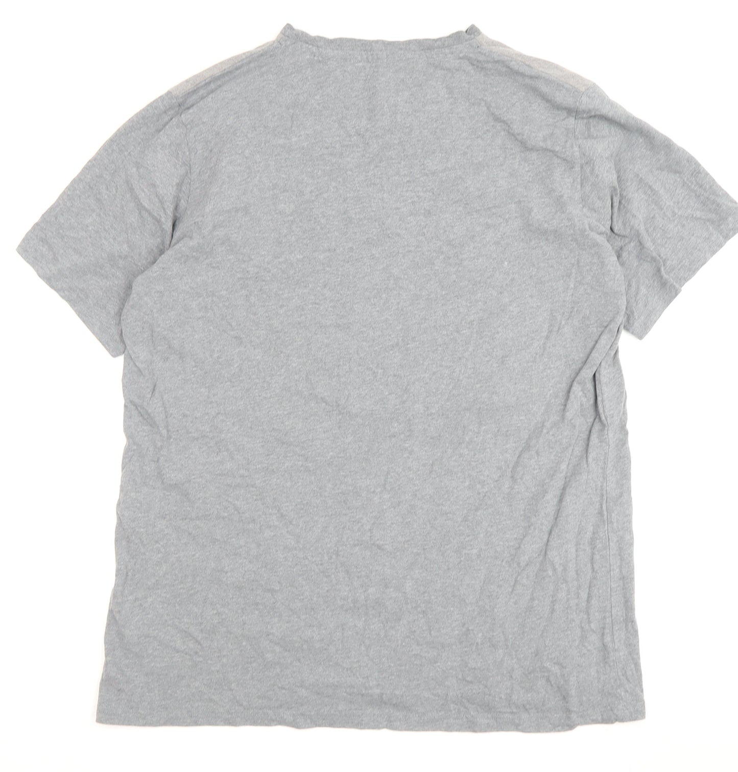 Blood Brother Men's Grey Cotton T-Shirt, Large, Crew Neck