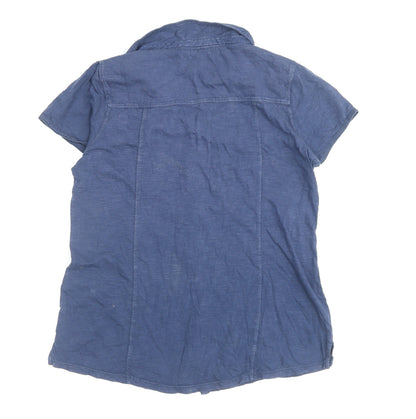 FatFace Women’s Blue Button-Up Shirt Size 12