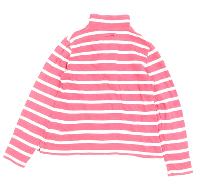 Maine New England Women's Pink Striped Pullover, Size 10