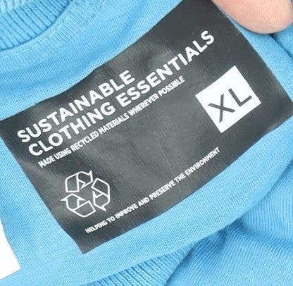 Fluid Men's Blue Cotton Polo Shirt XL Short Sleeve