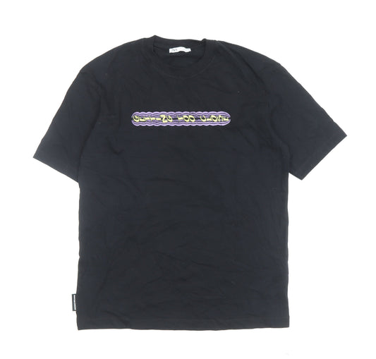 Mens UK Size S Zara Black  T-Shirt
