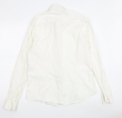 Valentino Roma Men's White Slim Fit Dress Shirt 42