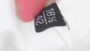 Valentino Roma Men's White Slim Fit Dress Shirt 42