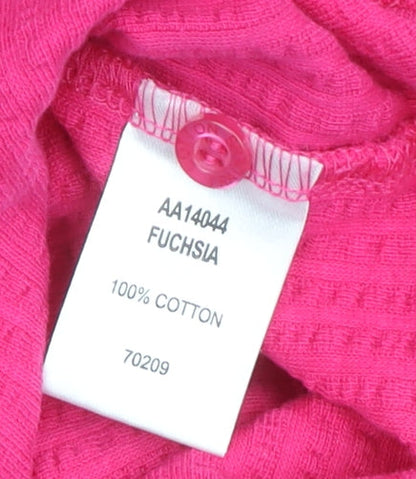 Womens UK Size S Cotton Traders Pink Basic Polo