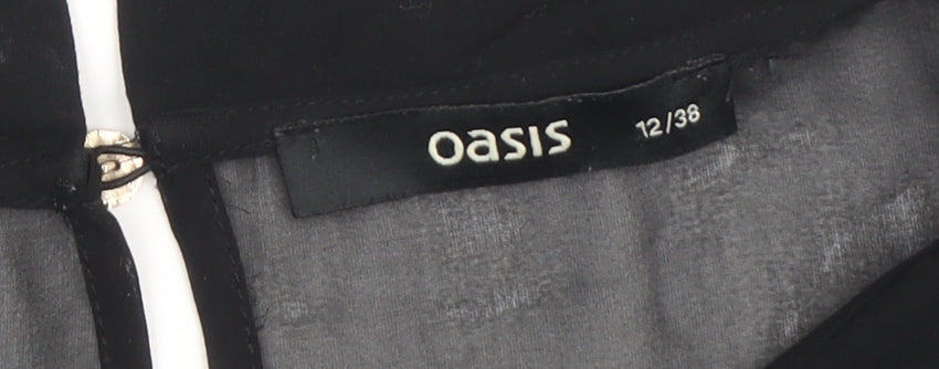 Womens UK Size 12 Oasis Black  Blouse