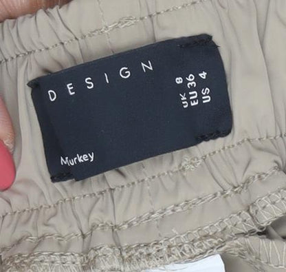 ASOS Women's Beige Midi Straight Skirt with Buckle