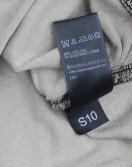 Womens UK Size 18 Marks and Spencer Brown Wrap Blouse