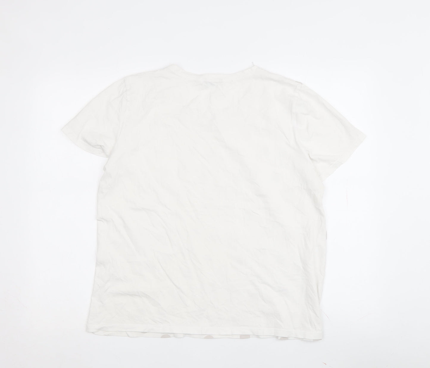 Womens UK Size 14 Zara White Basic T-Shirt