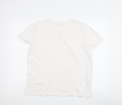 Womens UK Size 14 Zara White Basic T-Shirt