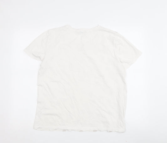 Womens UK Size 14 Zara White Basic T-Shirt