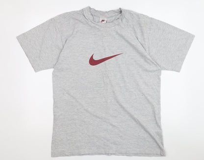 Nike Men's Grey T-Shirt, M, Short Sleeve, Logo