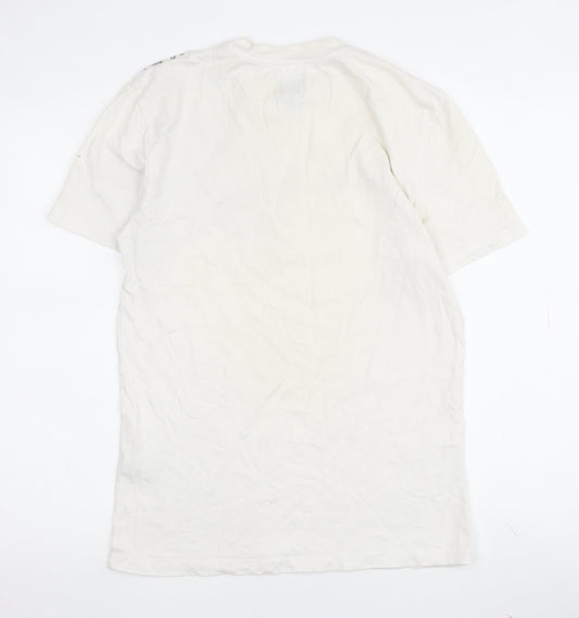 River Island White Floral T-Shirt, Size S, Unisex