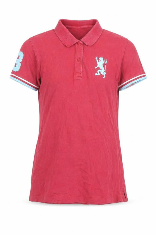 Giordano Women's Red Polo Short Sleeve Classic Tee