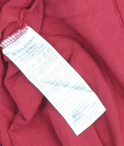 Giordano Women's Red Polo Short Sleeve Classic Tee