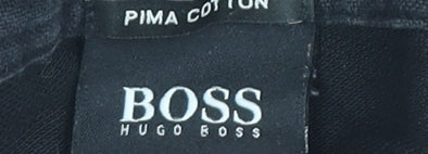 Hugo Boss Men's Black XL Collared Pullover Jumper