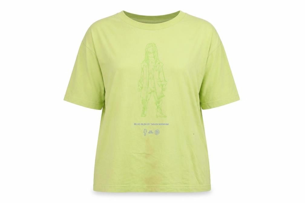 Front view of Uniqlo Green XS Graphic Tee unisex casual