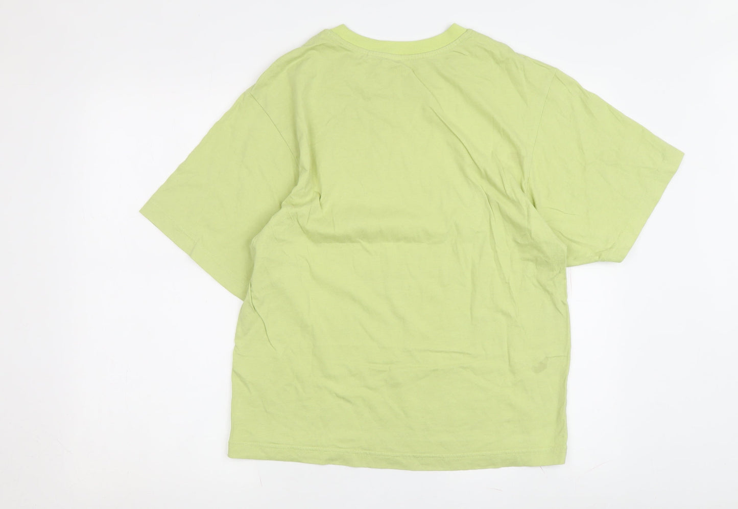 Uniqlo Green XS Graphic Tee Unisex Casual