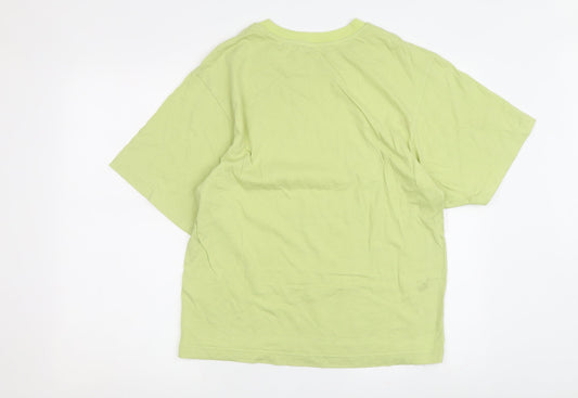 Uniqlo Green XS Graphic Tee Unisex Casual