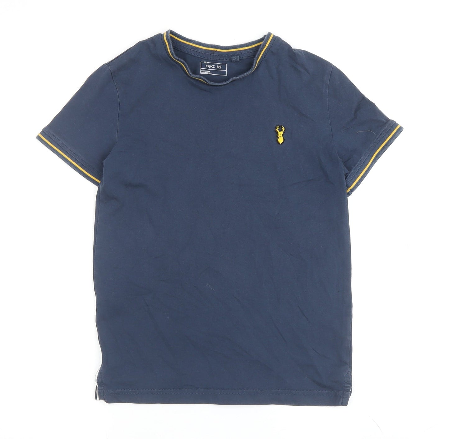 Next Boys Blue Cotton T-Shirt Crew Neck Size 8
