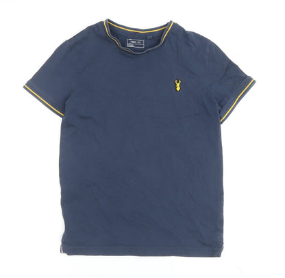 Next Boys Blue Cotton T-Shirt Crew Neck Size 8
