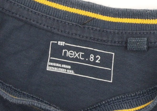 Next Boys Blue Cotton T-Shirt Crew Neck Size 8