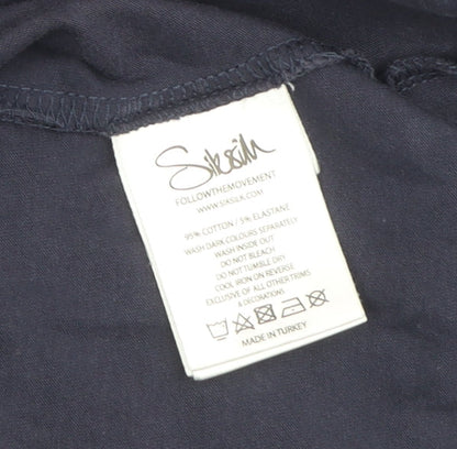 Unisex Adults UK Size S SikSilk Black Basic T-Shirt