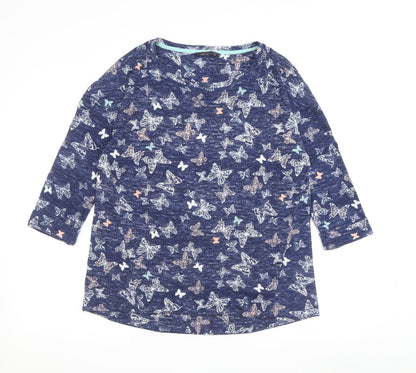 Womens UK Size 12 Marks and Spencer Blue Basic Blouse