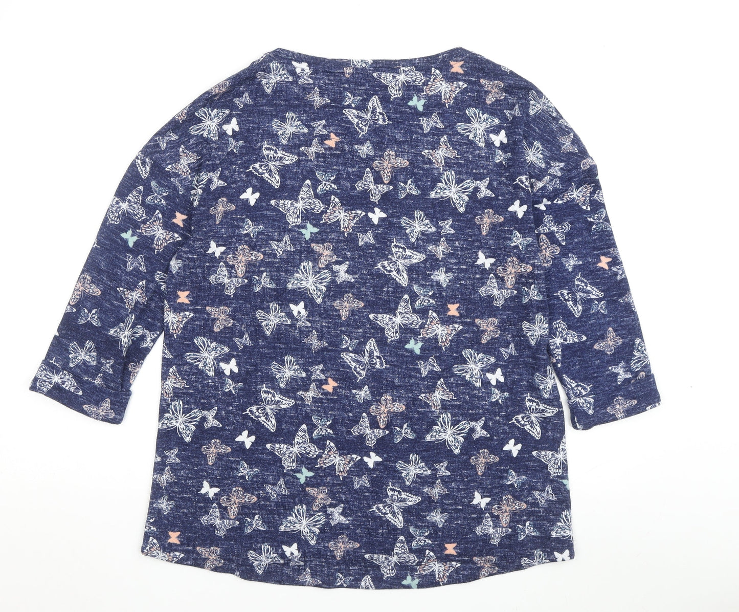 Womens UK Size 12 Marks and Spencer Blue Basic Blouse